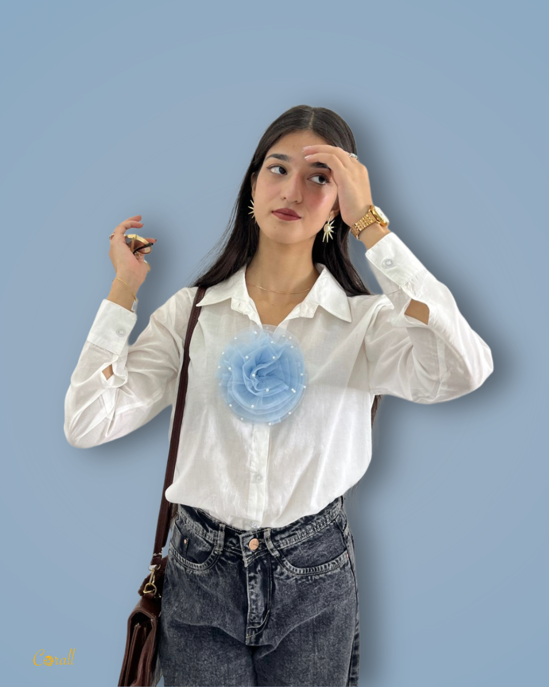 BLUE FLORA SHIRT