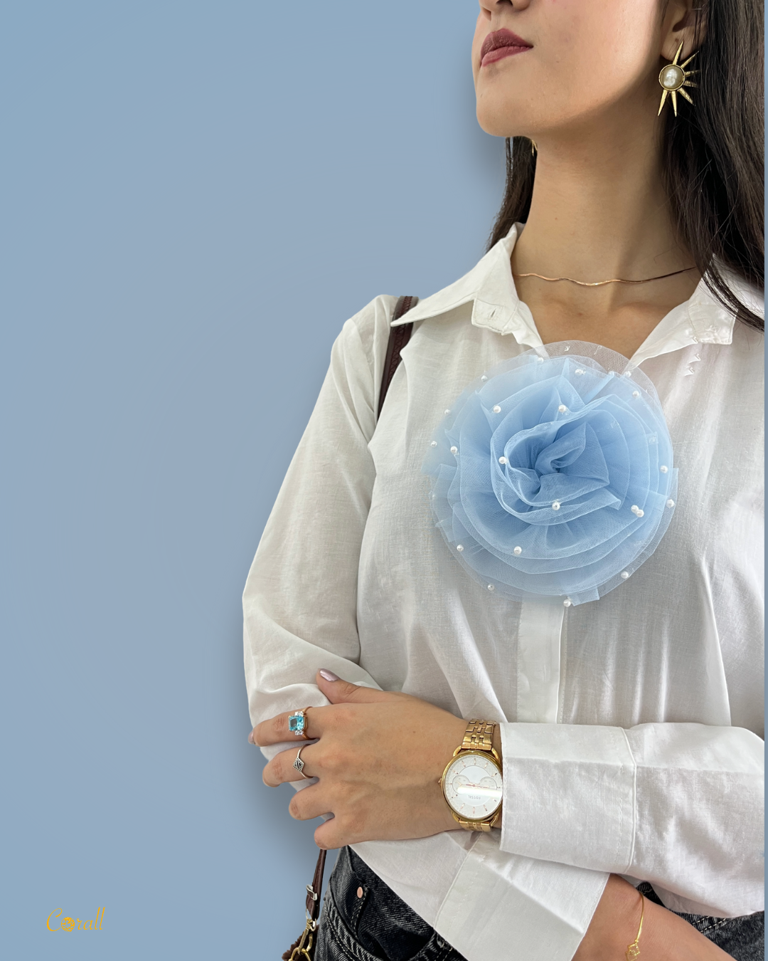 BLUE FLORA SHIRT
