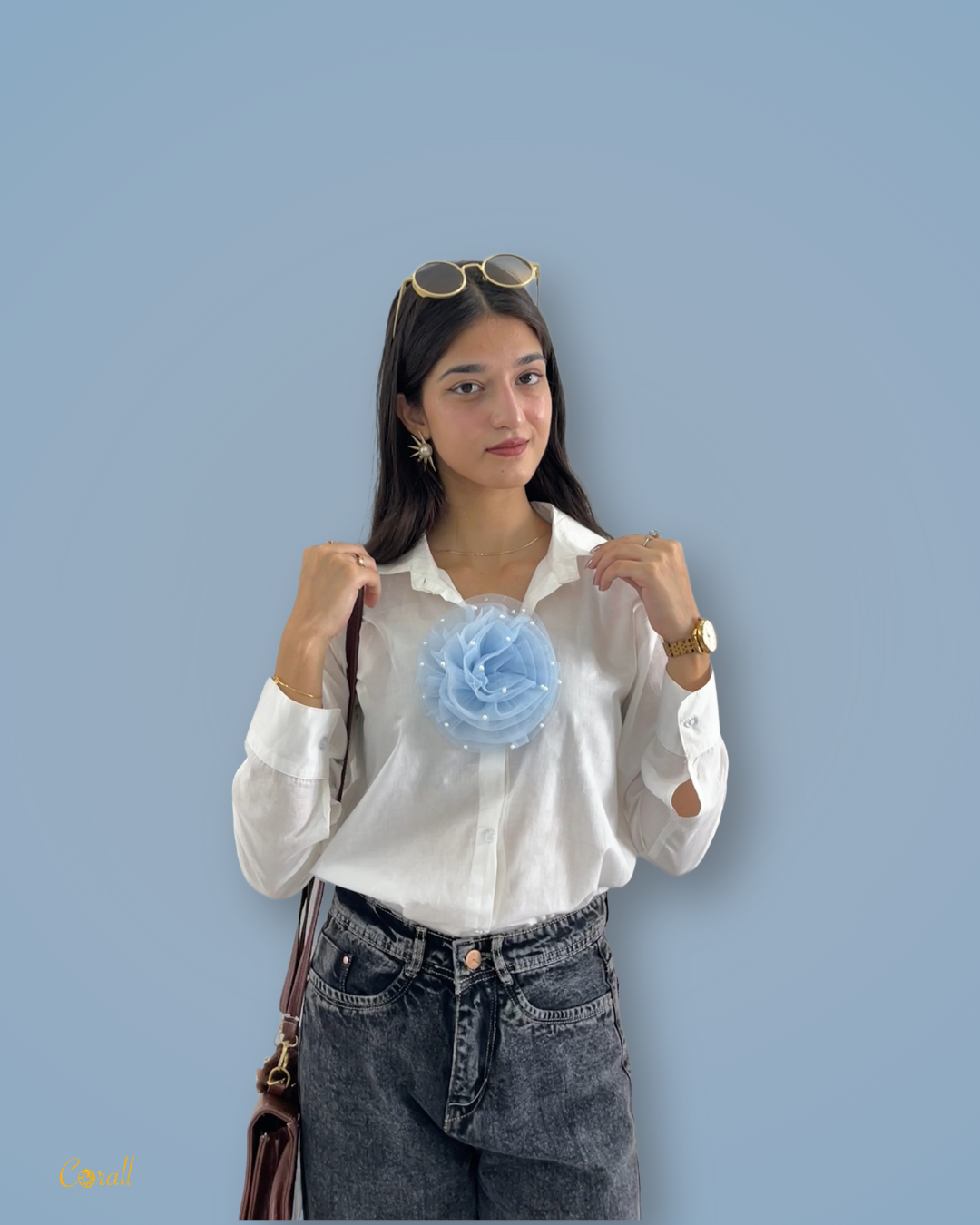 BLUE FLORA SHIRT