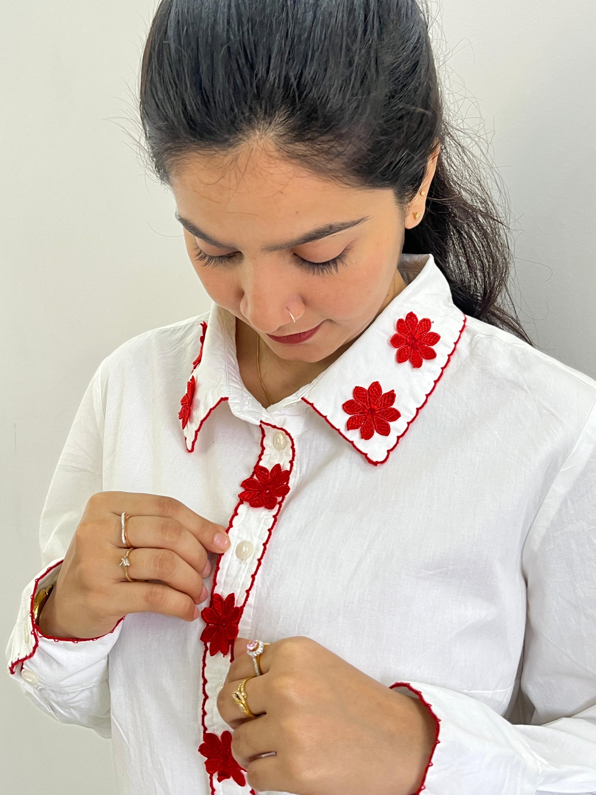 SCARLET WHITE SHIRT